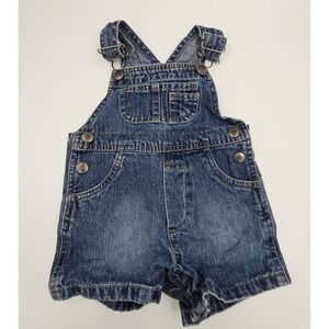 Arizona Bibbed Overalls Infant Shortall 3-6 Months Blue Denim Bib Jeans 5-Pocket